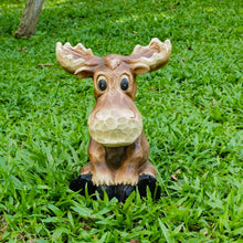 Load image into Gallery viewer, Sitting Moose Garden Statue Decor

