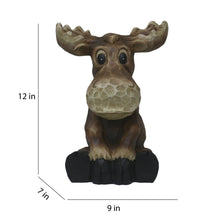 Load image into Gallery viewer, 75624-C - Sitting Moose Garden Statue Decor
