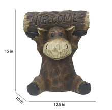 Load image into Gallery viewer, 75624-D - Moose Cub Holding Welcome Sign Garden Decor
