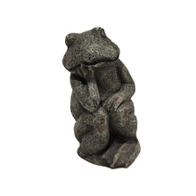 Load image into Gallery viewer, Thinking Frog Garden Statue
