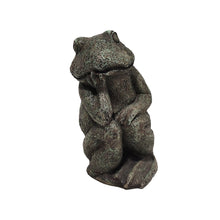 Load image into Gallery viewer, Thinking Frog Garden Statue
