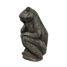 Load image into Gallery viewer, Thinking Frog Garden Statue
