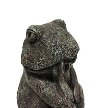 Load image into Gallery viewer, Thinking Frog Garden Statue
