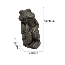 Load image into Gallery viewer, Thinking Frog Garden Statue
