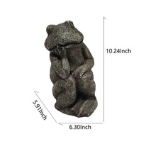 Load image into Gallery viewer, Thinking Frog Garden Statue
