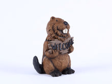Load image into Gallery viewer, Beaver Holding A Welcome Sign
