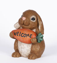 Load image into Gallery viewer, Rabbit Holdng Carrot Welcome Sign
