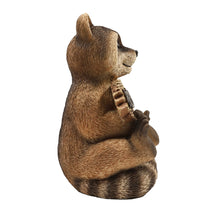 Load image into Gallery viewer, Raccoon Sitting Holding Welcome Sign
