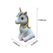 Load image into Gallery viewer, 17.8&quot; H Unicorn Polyesin Statue
