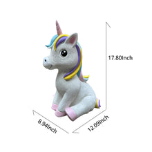 Load image into Gallery viewer, 17.8&quot; H Unicorn Polyesin Statue

