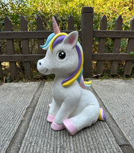 Load image into Gallery viewer, 17.8&quot; H Unicorn Polyesin Statue
