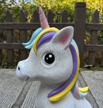 Load image into Gallery viewer, 17.8&quot; H Unicorn Polyesin Statue
