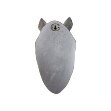 Load image into Gallery viewer, Rhinoceros Head Wall Mount Art Silver Color
