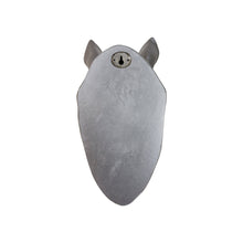 Load image into Gallery viewer, Rhinoceros Head Wall Mount Art Silver Color
