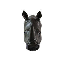 Load image into Gallery viewer, Rhinoceros Head Wall Mount Art Black Color
