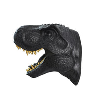Load image into Gallery viewer, Dinosaur Head Sculpture Black Color Wall Mounted Ornament
