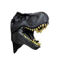 Load image into Gallery viewer, Dinosaur Head Sculpture Black Color Wall Mounted Ornament
