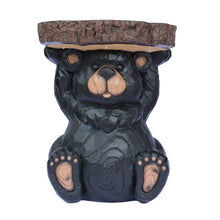Load image into Gallery viewer, Bear Statue Plant Stand w/Solar Light

