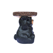 Load image into Gallery viewer, Bear Statue Plant Stand w/Solar Light
