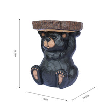 Load image into Gallery viewer, Bear Statue Plant Stand w/Solar Light
