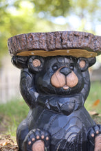 Load image into Gallery viewer, Bear Statue Plant Stand w/Solar Light
