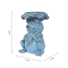 Load image into Gallery viewer, Frog Garden Statue Plant Stand w/Solar Light
