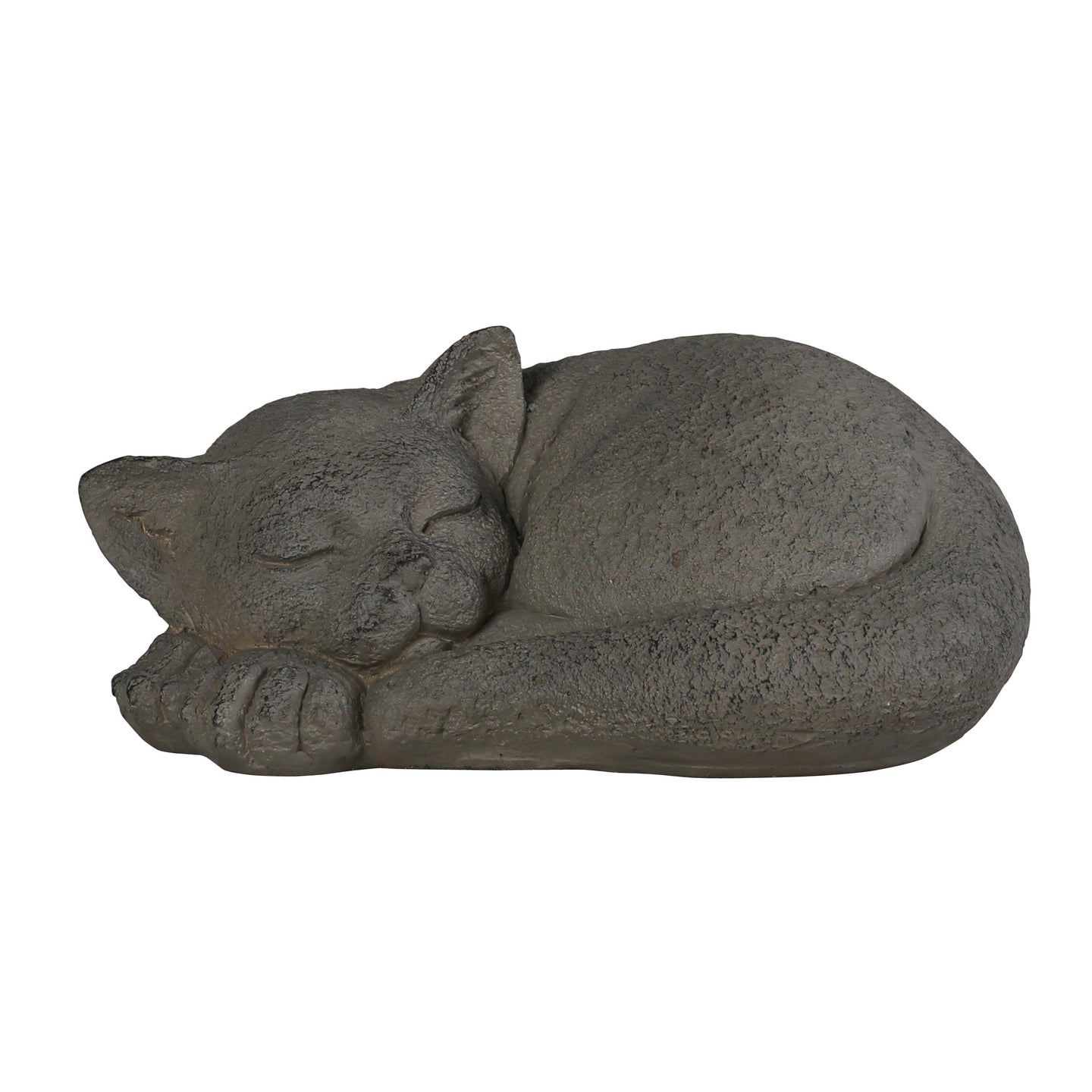Graceful Slumber Curled Sleeping Cat Memorial Statue