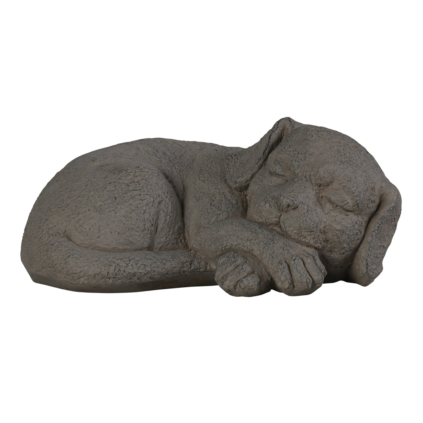 Peaceful Rest Curled Sleeping Dog Memorial Statue