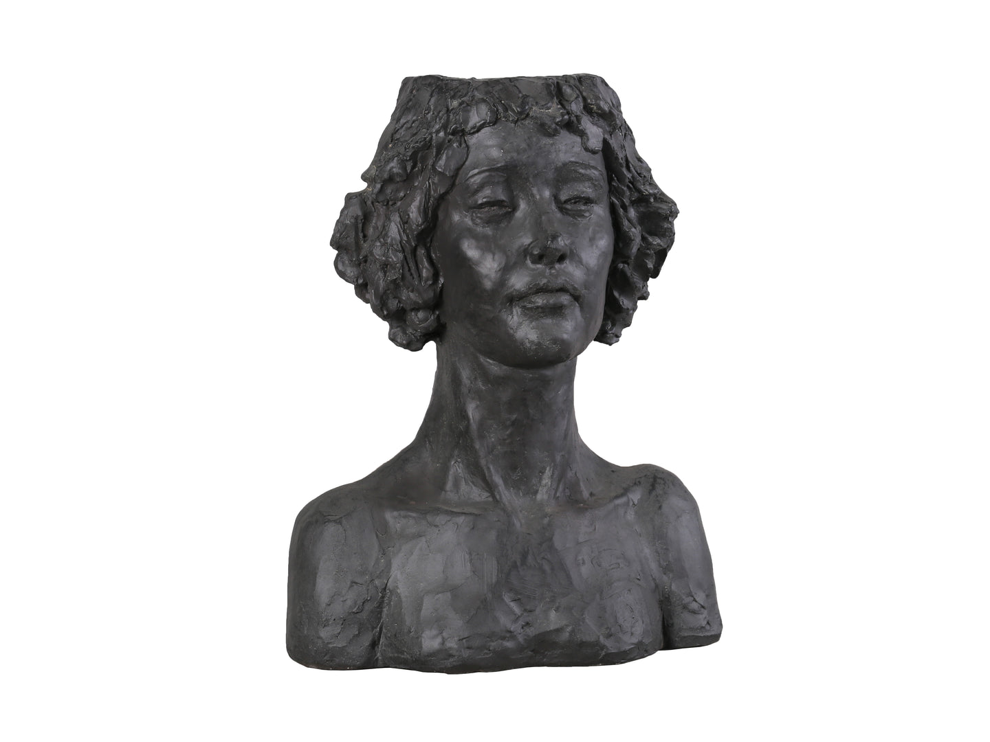 Graceful Muse Classic Lady Head Plant Stand Statue