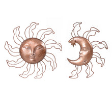 Load image into Gallery viewer, Sun &amp; Moon Wall Art 2 Pcs Set Resin Wall Hanging Decor
