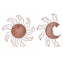 Load image into Gallery viewer, Sun &amp; Moon Wall Art 2 Pcs Set Resin Wall Hanging Decor
