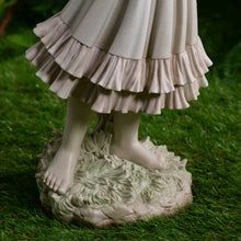 Load image into Gallery viewer, Girl Holding Butterfly Lighted Garden Statue Solar Powered LEDs
