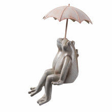 Load image into Gallery viewer, Sitting Couple Frogs W/Umbrella Garden Statue Yard Decor
