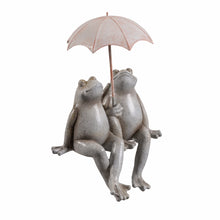 Load image into Gallery viewer, Sitting Couple Frogs W/Umbrella Garden Statue Yard Decor
