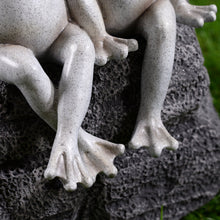 Load image into Gallery viewer, Sitting Couple Frogs W/Umbrella Garden Statue Yard Decor
