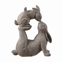 Load image into Gallery viewer, Mom &amp; Baby Rabbits Garden Statue Bunny Yard Decor
