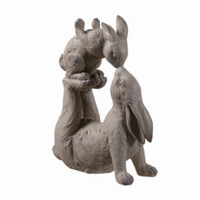Load image into Gallery viewer, Mom &amp; Baby Rabbits Garden Statue Bunny Yard Decor
