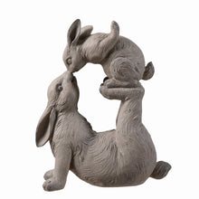 Load image into Gallery viewer, Mom &amp; Baby Rabbits Garden Statue Bunny Yard Decor
