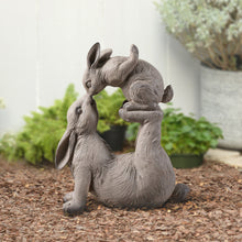 Load image into Gallery viewer, Mom &amp; Baby Rabbits Garden Statue Bunny Yard Decor
