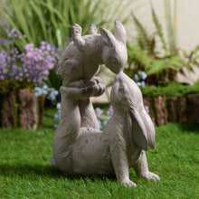 Load image into Gallery viewer, Mom &amp; Baby Rabbits Garden Statue Bunny Yard Decor
