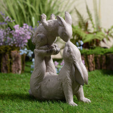 Load image into Gallery viewer, Mom &amp; Baby Rabbits Garden Statue Bunny Yard Decor
