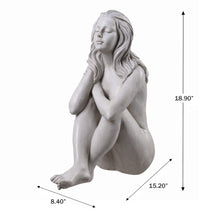 Load image into Gallery viewer, Thinking Lady Sculpture Resin Garden Statue
