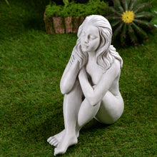 Load image into Gallery viewer, Thinking Lady Sculpture Resin Garden Statue
