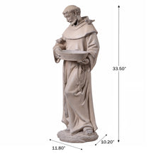 Load image into Gallery viewer, St Francis Of Assisi Birdbath Garden Statue
