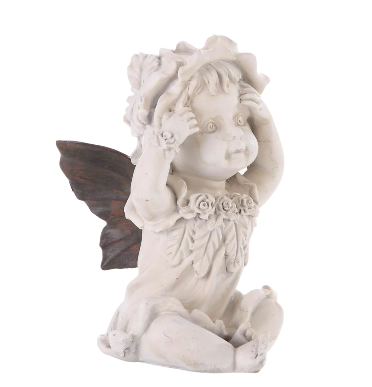 Baby Fairy W/Her Hands On Her Face