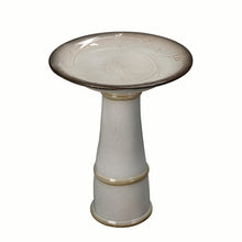 Load image into Gallery viewer, Ceramic Birdbath - Ivory Elegance
