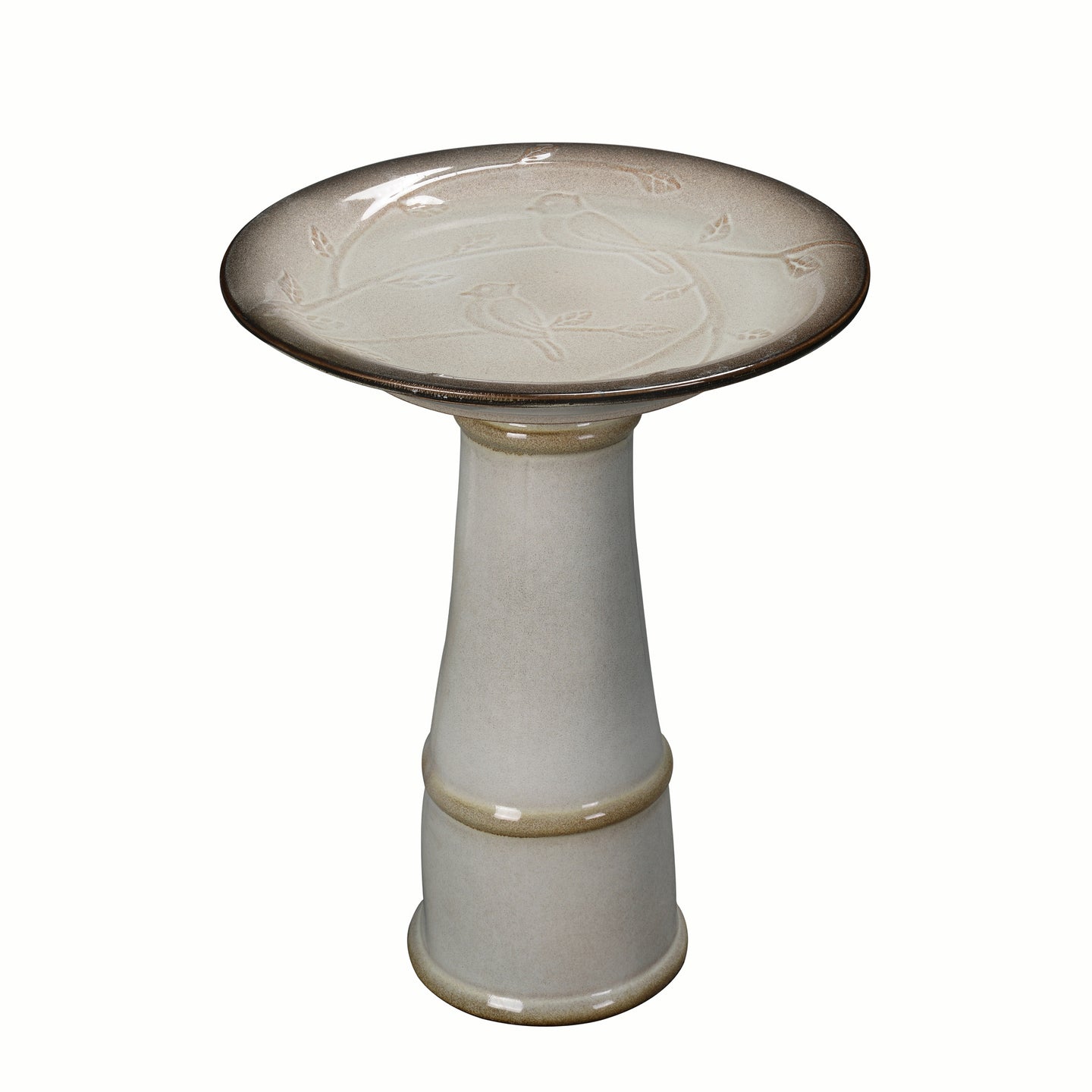 Ceramic Birdbath - Ivory Elegance