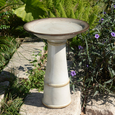 78414-04 -  Ceramic Birdbath - Ivory Elegance HI-LINE GIFT