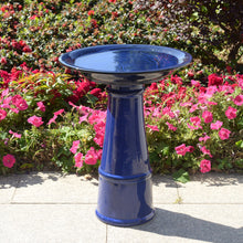 Load image into Gallery viewer, 78414-05 -  Ceramic Birdbath - Blue Tranquility HI-LINE GIFT
