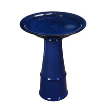 Load image into Gallery viewer, 78414-05 -  Ceramic Birdbath - Blue Tranquility HI-LINE GIFT
